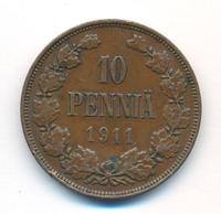 10 пенни 1911 года  Для Финляндии