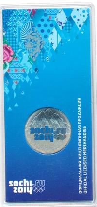 25 рублей 2011 года  Олимпиада в Сочи sochi.ru 2014 Эмблема Горы