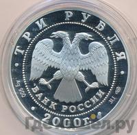 3 рубля 2000 года СПМД