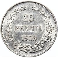 25 пенни 1908 года L Для Финляндии