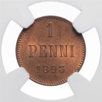 1 пенни 1893 года  Для Финляндии