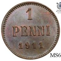 1 пенни 1911 года  Для Финляндии