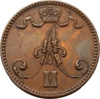 5 пенни 1870 года  Для Финляндии
