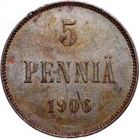 5 пенни 1906 года  Для Финляндии