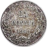 25 пенни 1909 года L Для Финляндии