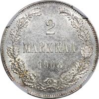 2 марки 1908 года L Для Финляндии