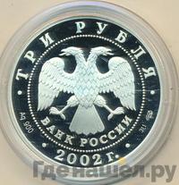 3 рубля 2002 года СПМД