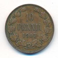 10 пенни 1907 года  Для Финляндии
