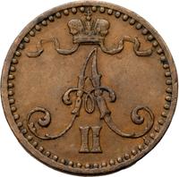 1 пенни 1870 года  Для Финляндии
