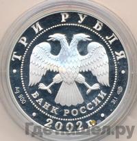 3 рубля 2002 года СПМД