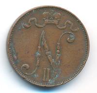 5 пенни 1910 года  Для Финляндии
