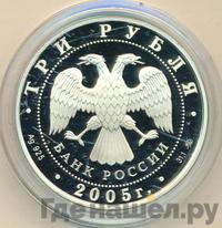 3 рубля 2005 года ММД