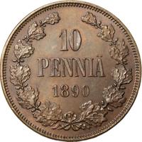 10 пенни 1890 года