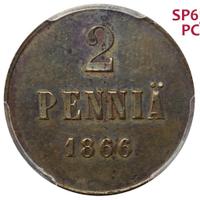 2 пенни 1866 года