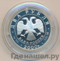 2 рубля 2000 года СПМД