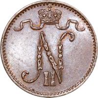 1 пенни 1909 года  Для Финляндии
