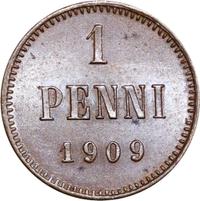 1 пенни 1909 года  Для Финляндии