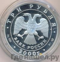 3 рубля 2000 года СПМД