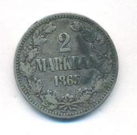 2 марки 1865 года S Для Финляндии