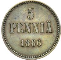 5 пенни 1866 года  Для Финляндии