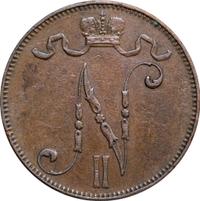 5 пенни 1901 года  Для Финляндии