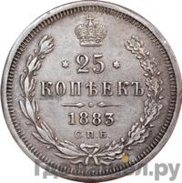 25 копеек 1883 года