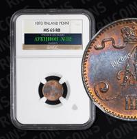 1 пенни 1893 года  Для Финляндии