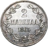 2 марки 1865 года S Для Финляндии