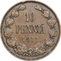 10 пенни 1911 года  Для Финляндии