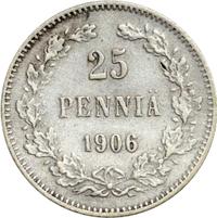 25 пенни 1906 года L Для Финляндии