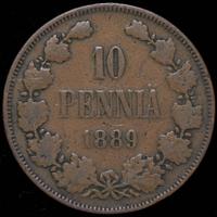 10 пенни 1889 года  Для Финляндии