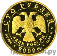 100 рублей 2001 года ММД