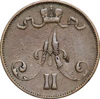 5 пенни 1875 года  Для Финляндии