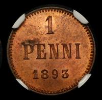 1 пенни 1893 года  Для Финляндии