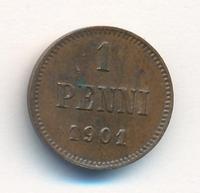 1 пенни 1901 года  Для Финляндии
