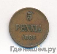 5 пенни 1889 года  Для Финляндии