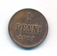 1 пенни 1901 года  Для Финляндии