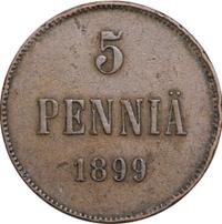 5 пенни 1899 года  Для Финляндии