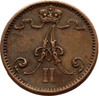1 пенни 1875 года  Для Финляндии