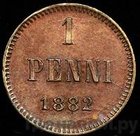 1 пенни 1882 года  Для Финляндии