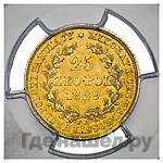 25 злотых 1829 года FH Для Польши