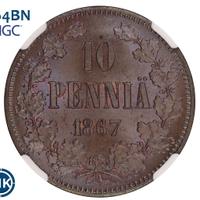 10 пенни 1867 года