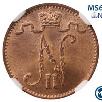 1 пенни 1909 года  Для Финляндии