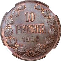 10 пенни 1905 года  Для Финляндии