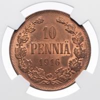 10 пенни 1916 года  Для Финляндии