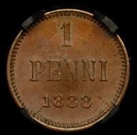 1 пенни 1888 года  Для Финляндии