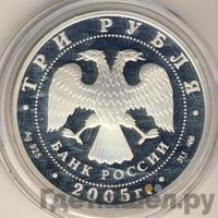 3 рубля 2005 года СПМД