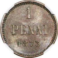 1 пенни 1873 года  Для Финляндии