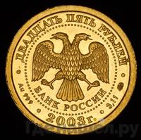 25 рублей 2003 года ММД