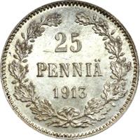 25 пенни 1913 года S Для Финляндии